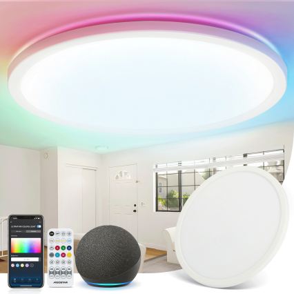 Brilagi - Plafonieră LED VIBE RGBW dimmabilă 24W/230V 3000–6500K Ø26 cm albă + telecomandă