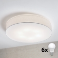 Brilagi - Plafonieră LED SIRIJA 6xE27/15W/230V, diametru 80 cm, albă