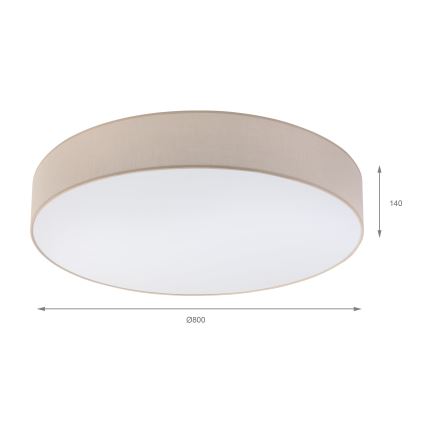 Brilagi - Plafonieră LED SIRIJA 6xE27/15W/230V Ø 80 cm bej