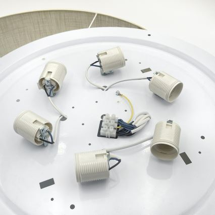 Brilagi - Plafonieră LED SIRIJA 6xE27/15W/230V Ø 80 cm, crem