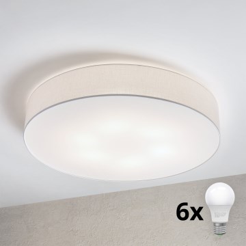 Brilagi - Plafonieră LED SIRIJA 6xE27/60W/230V Ø 80 cm, alb