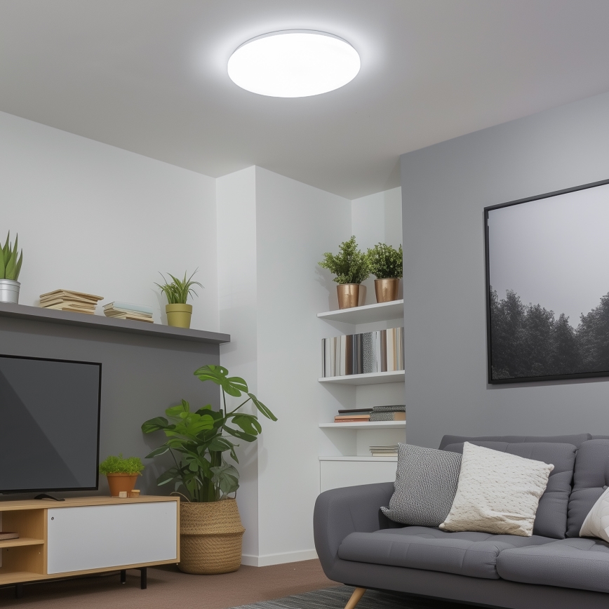 Brilagi - Plafonieră LED SMART reglabilă, 24W, 230V, Ø 38 cm, 3000-6000K, Wi-Fi Tuya Beacon + telecomandă