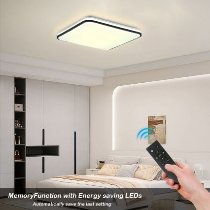 Brilagi - Plafonieră SMART LED dimabilă, 36W/230V, 53x53 cm, 3000-6000K, Wi-Fi Tuya Beacon + telecomandă