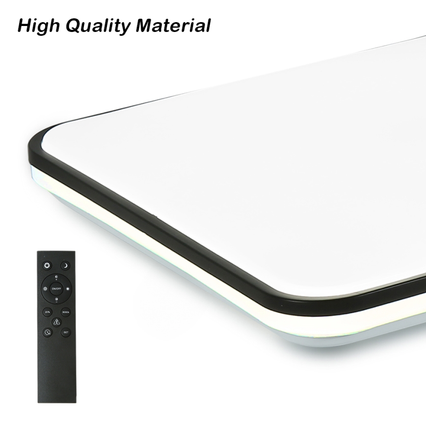 Brilagi - Plafonieră SMART LED dimabilă, 36W/230V, 53x53 cm, 3000-6000K, Wi-Fi Tuya Beacon + telecomandă