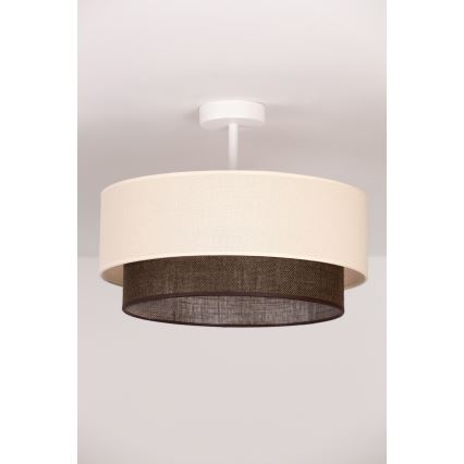 Brilagi - Plafonieră LED stil Boho, 1xE27/15W/230V, Ø 40 cm, crem/maro