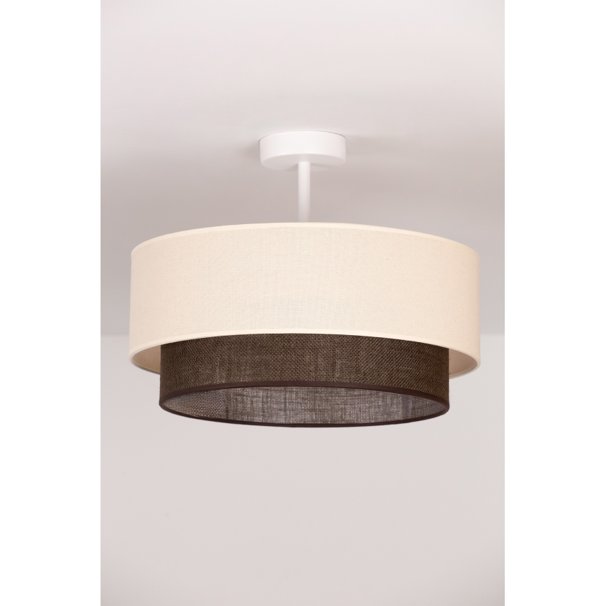 Brilagi - Plafonieră LED stil Boho, 1xE27/15W/230V, Ø 40 cm, crem/maro