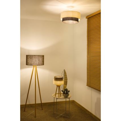 Brilagi - Plafonieră LED stil Boho, 1xE27/15W/230V, Ø 40 cm, crem/maro