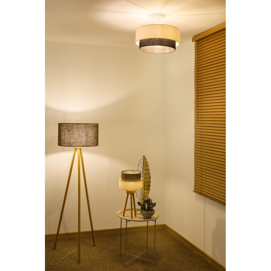 Brilagi - Plafonieră LED stil Boho, 1xE27/15W/230V, Ø 40 cm, crem/maro