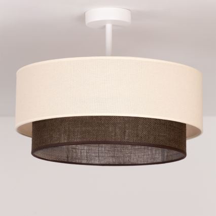 Brilagi - Plafonieră LED stil Boho, 1xE27/15W/230V, Ø 40 cm, crem/maro