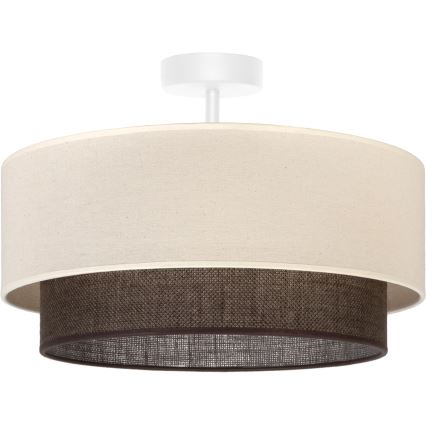 Brilagi - Plafonieră LED stil Boho, 1xE27/15W/230V, Ø 40 cm, crem/maro