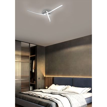 Brilagi - Plafonieră LED STRIPES, 24W, 230V, Ø64 cm, argintie