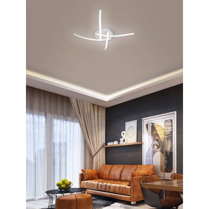 Plafonieră LED STRIPES LED/32W/230V 60x60 cm albă - Brilagi