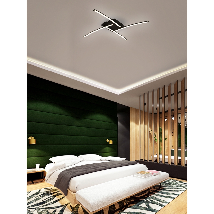 Brilagi - Plafonieră LED STRIPES, 32W, 230V, 69x69 cm, negru