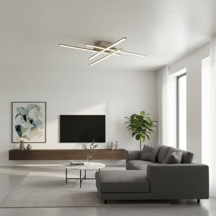 Brilagi - Plafonieră LED STRIPES LED/37W/230V 68x68 cm argintie