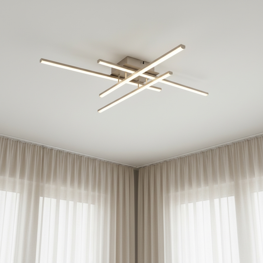 Brilagi - Plafonieră LED STRIPES LED/37W/230V 68x68 cm argintie