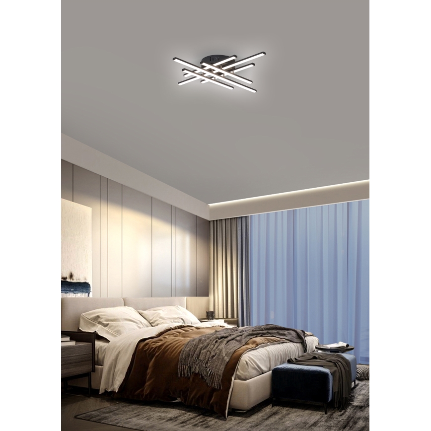 Brilagi - Plafonieră LED STRIPES LED/42W/230V 51x51 cm neagră
