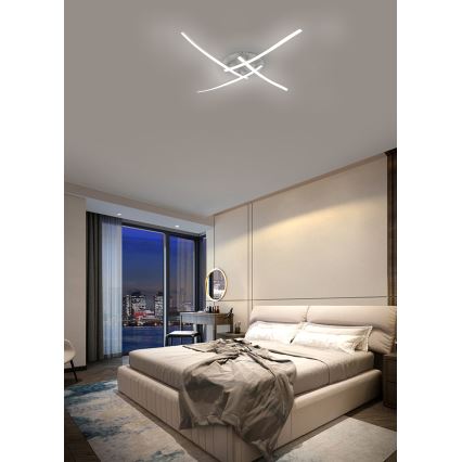 Brilagi - Plafonieră LED STRIPES, 32W/230V, 60x60 cm, argintie