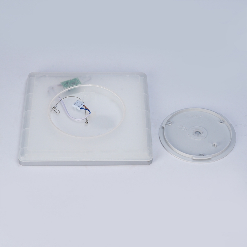 Brilagi - Plafonieră LED pentru baie Ultra Slim, 18 W, 230 V, 30 x 30 cm, argintie, IP54