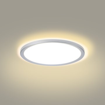 Brilagi - Plafonieră LED Ultra Slim pentru baie, 18W/230V, Ø 30 cm, argintiu, IP54