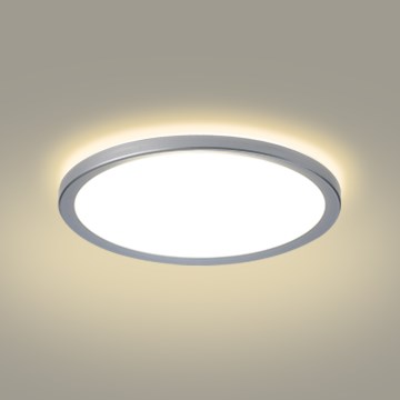 Brilagi - Plafonieră LED Ultra Slim pentru baie, 24W, 230V, Ø 42 cm, argintie, IP54
