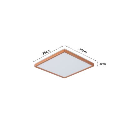Brilagi - Plafonieră LED pentru baie ULTRA SLIM LED/18W/230V 30x30 cm roz auriu IP54