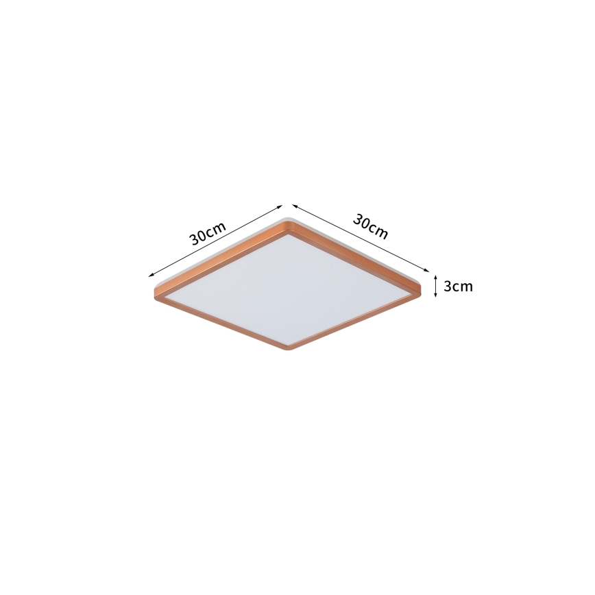 Brilagi - Plafonieră LED pentru baie ULTRA SLIM LED/18W/230V 30x30 cm roz auriu IP54