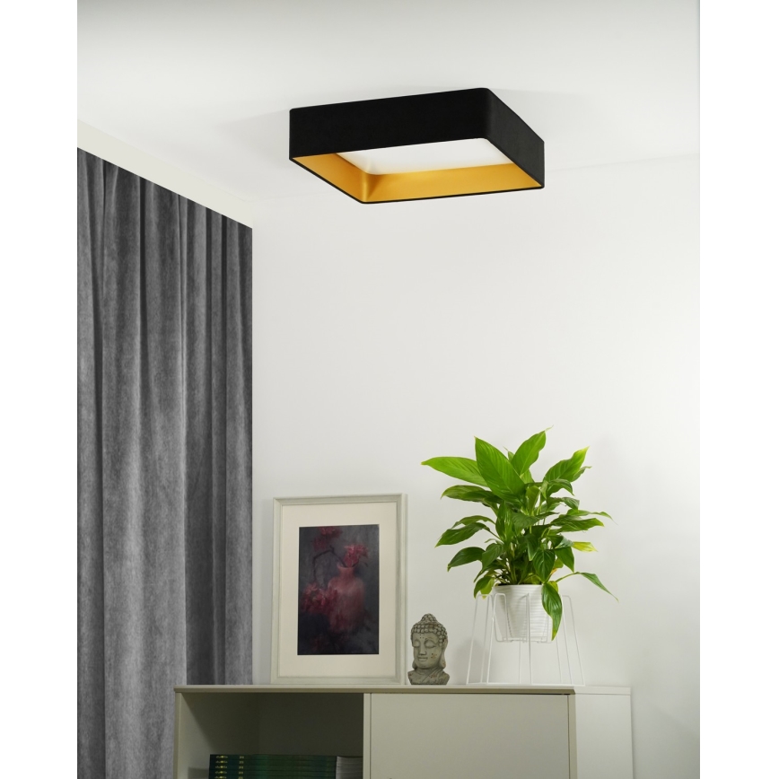 Brilagi - Plafonieră LED VELVET SQUARE, 24W, 230V, 43x43 cm, neagră