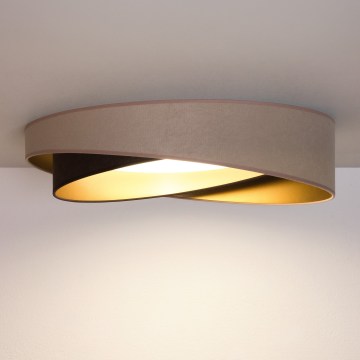 BRILAGI - plafonieră LED VELVET TWIST LED/24W/230V 4000K diam. 55 cm bej/maro/auriu