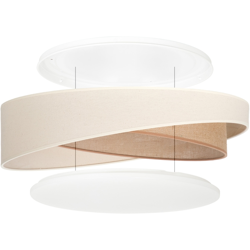 BRILAGI - Lampă de tavan cu LED VELVET TWIST LED/24W/230V 4000K Ø 55 cm crem/bej