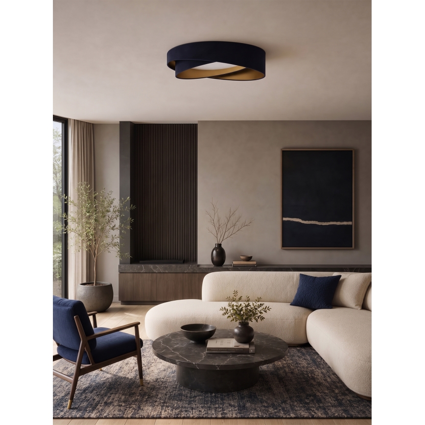 BRILAGI - Plafonieră LED VELVET TWIST LED/24W/230V 4000K Ø 55 cm albastru/auriu