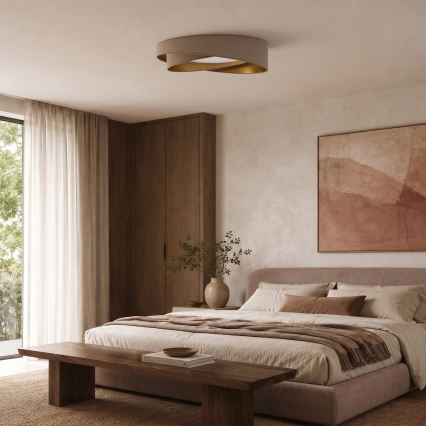 BRILAGI - Plafonieră LED VELVET TWIST LED/24W/230V 4000K, diam. 55 cm, bej/auriu