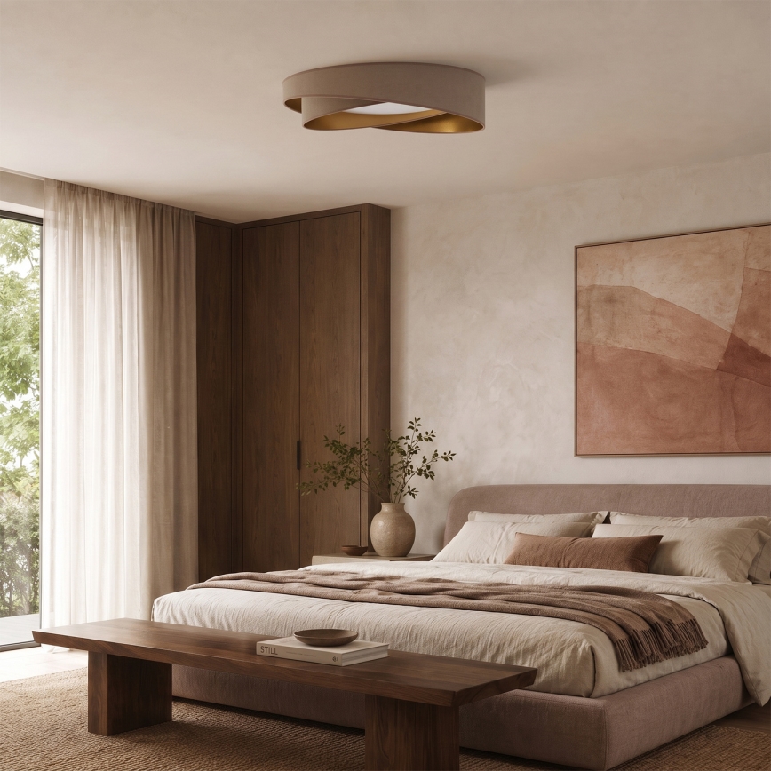 BRILAGI - Plafonieră LED VELVET TWIST LED/24W/230V 4000K, diam. 55 cm, bej/auriu