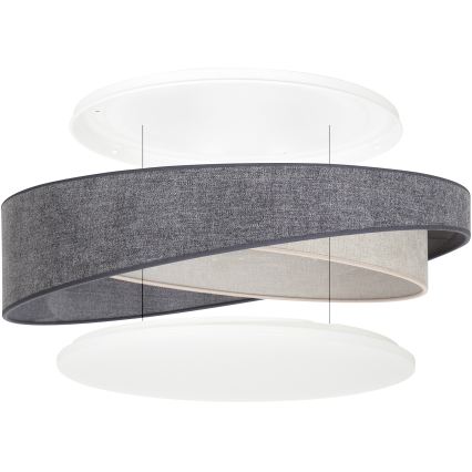BRILAGI - Plafonier LED VELVET TWIST LED/24W/230V 4000K Ø 55 cm gri/crem