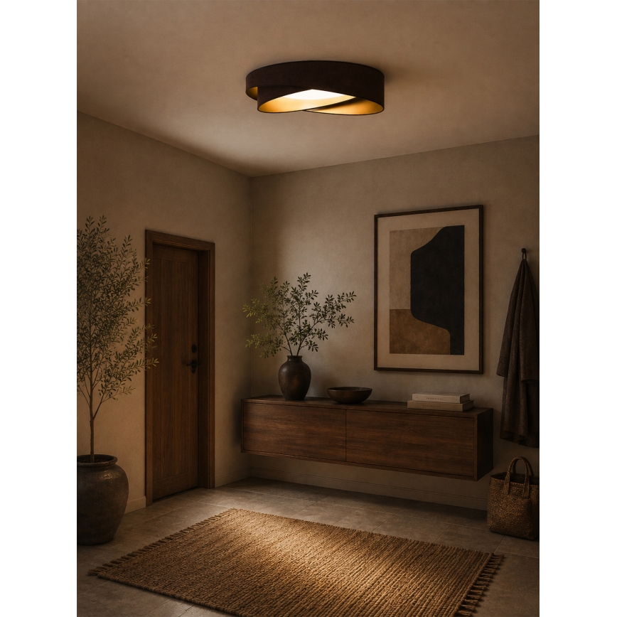 BRILAGI - Plafonieră LED VELVET TWIST LED/24W/230V 4000K Ø 55 cm maro/auriu