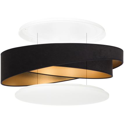 BRILAGI - Plafonieră LED VELVET TWIST LED/24W/230V 4000K Ø 55 cm negru/auriu