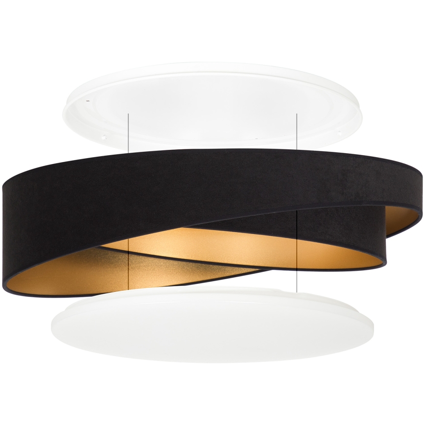 BRILAGI - Plafonieră LED VELVET TWIST LED/24W/230V 4000K Ø 55 cm negru/auriu