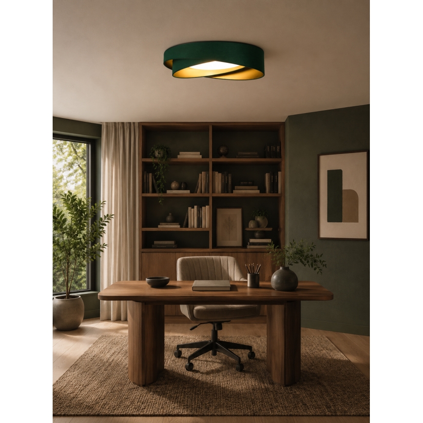 BRILAGI - Plafonieră LED VELVET TWIST LED/24W/230V 4000K Ø 55 cm verde/auriu