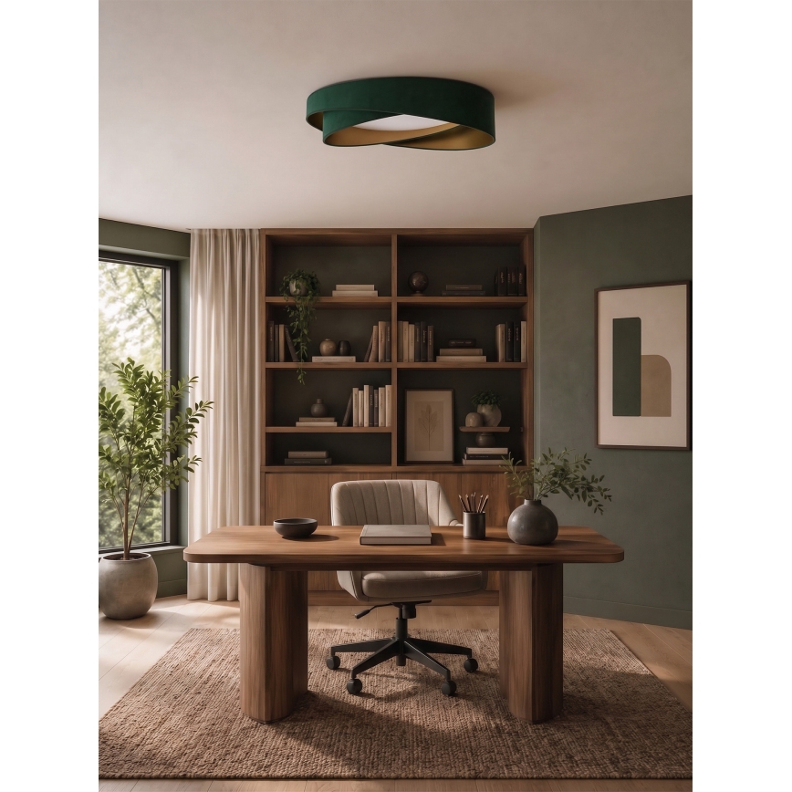 BRILAGI - Plafonieră LED VELVET TWIST LED/24W/230V 4000K Ø 55 cm verde/auriu