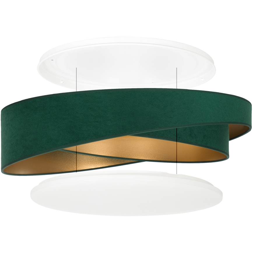BRILAGI - Plafonieră LED VELVET TWIST LED/24W/230V 4000K Ø 55 cm verde/auriu
