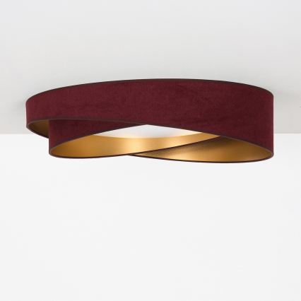 BRILAGI - Lampă de tavan LED VELVET TWIST LED/24W/230V 4000K Ø 55 cm vișiniu/auriu