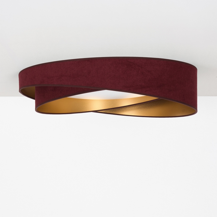 BRILAGI - Lampă de tavan LED VELVET TWIST LED/24W/230V 4000K Ø 55 cm vișiniu/auriu