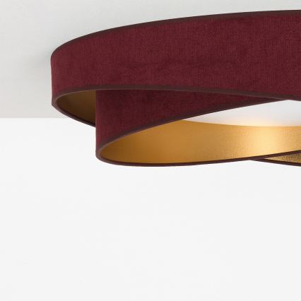 BRILAGI - Lampă de tavan LED VELVET TWIST LED/24W/230V 4000K Ø 55 cm vișiniu/auriu