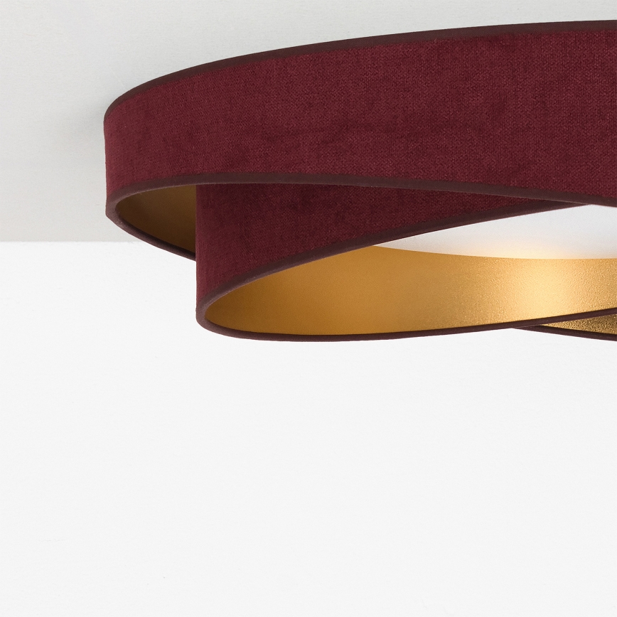 BRILAGI - Lampă de tavan LED VELVET TWIST LED/24W/230V 4000K Ø 55 cm vișiniu/auriu