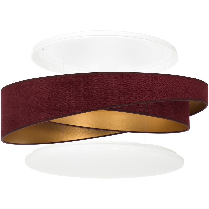 BRILAGI - Lampă de tavan LED VELVET TWIST LED/24W/230V 4000K Ø 55 cm vișiniu/auriu