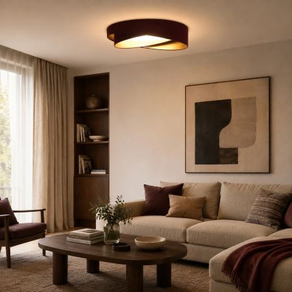 BRILAGI - Plafonieră LED VELVET TWIST LED/24W/230V 4000K Ø 55 cm vișiniu/auriu