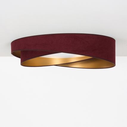 BRILAGI - Plafonieră LED VELVET TWIST LED/24W/230V 4000K Ø 55 cm vișiniu/auriu