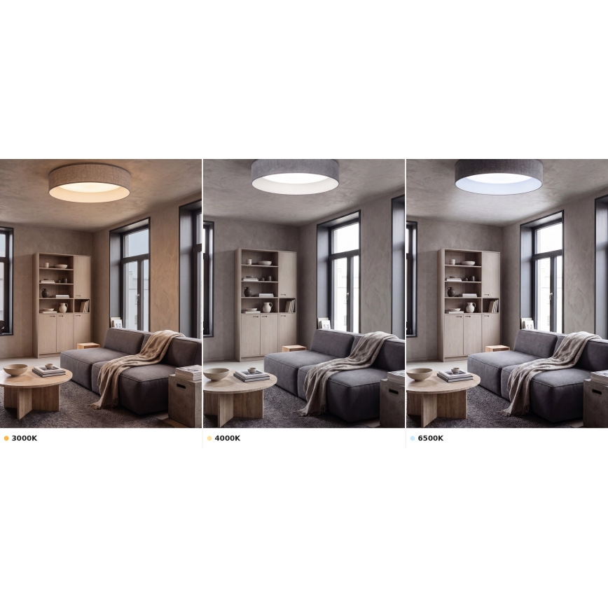 BRILAGI - Plafonieră LED VELVET VARI LED/24W/230V 3000/4000/6500K Ø 45 cm gri