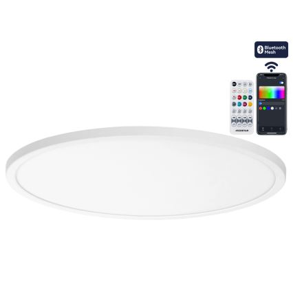 Brilagi VIBE Plafonieră LED RGBW dimabilă, 36W, 230V, 3000–6500K, Ø 40 cm, albă, cu telecomandă