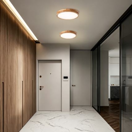 Brilagi - Plafonieră LED WOODLINE LED/24W/230V 3000/4000/6000K, stejar, diam. 30 cm