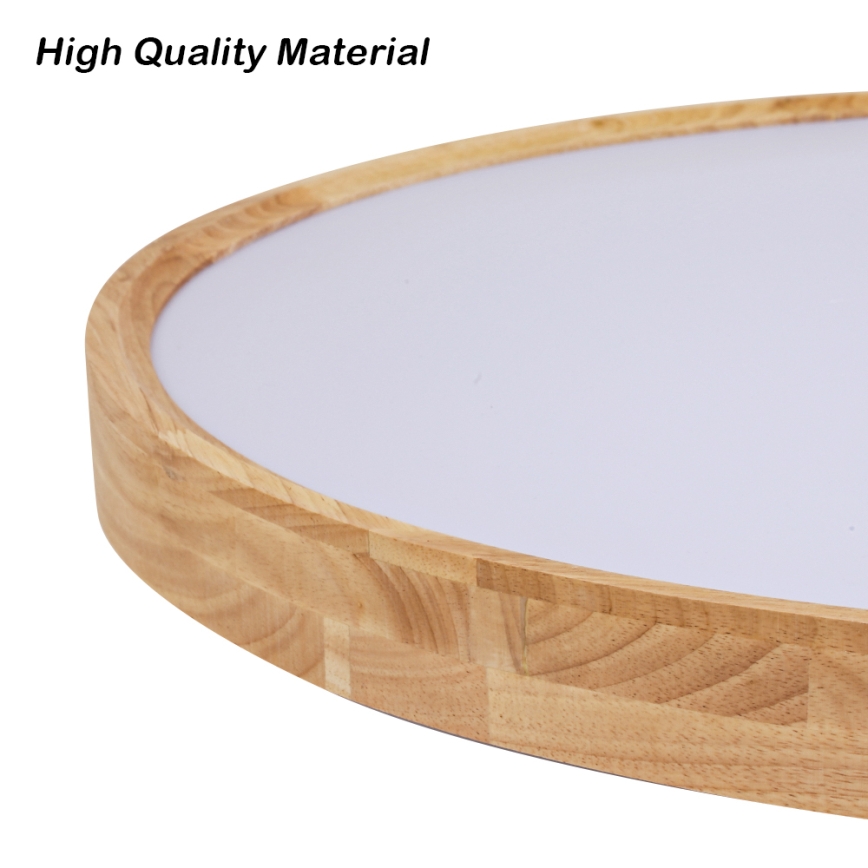 Brilagi - Plafonieră LED WOODROUND LED/70W/230V 3000/4000/6000K Ø 80 cm, finisaj lemn, CRI 90
